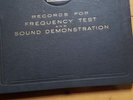 Antique Vintage His Masters voice frequency test sound demonstration vinyl set