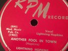 TEXAS BLUES GUITAR LIGhtnin Hopkins RPM 378 Another fool in town/Candy Kitchen E