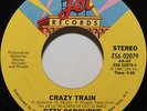 Ozzy Osbourne 45 Crazy Train b/w Steal Away 1981 Heavy Metal Randy Rhoads VG+