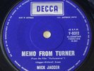 MICK JAGGER (Rolling Stones):Memo From Turner. RARE Aussie/OZ 7