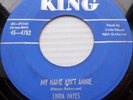 Linda Hayes R&B King 45 Let's Babalu My Name Ain't Annie WORK WITH ME answer dmD