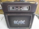 AC/DC BOX WITH AMP, 9 VOLT BATTERY AMP. ( BOX ONLY. NO CONTENTS) STORAGE BOX
