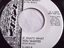 FRANK BEVERLY & THE BUTLERS   IF THAT'S WHAT YOU WANTED ** US SASSY 45 PROMO