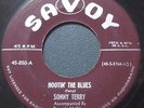 SONNY TERRY BLUES 45 HOOTIN' THE BLUES /. SHAKE DOWN BLUES - SAVOY 850