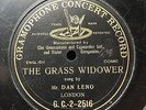 MUSIC HALL: DAN LENO - ‘THE GRASS WIDOWER’ 1901 G&T 78, RARE TAKE