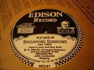 EDISON 52166 B.A.ROLFE ORCH Singapore Sorrows/FRANK CORNWELL OR Dawn N- ELECTRIC