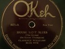Okeh 8171 CLARENCE WILLIAMS' BLUE FIVE House Rent Blues 78 rpm VG+/VG