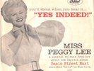 MISS PEGGY LEE--TOUGH PICTURE SLEEVE + 45 on CAPITOL--(YES INDEED)--PS--PIC--SLV