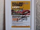 Rolling Stones Framed Signed Flyer Ronnie Wood & Charlie Watts.Amazing Quality.