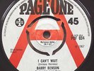 Barry Benson - I Can't Wait - Oh No - UK Page One Demo 1967