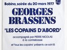 GEORGES BRASSENS PROMO Les copains d'abord LAST CONCERT philips monoface SP EX+