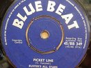 BUSTERS ALL STARS PICKET LINE / IM THE GREATEST ORIGINAL UK BLUE BEAT 45 CLIP