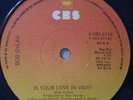 BOB DYLAN rare Irish pressing LOVE IN VAIN 7
