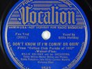 BILLIE HOLIDAY: Don’t Know if I’m Comin’ Or Goin VOCALION 3543 Jazz 78 E
