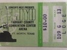 Pink Floyd - US Concert Ticket Stub 1980s Fort Worth, Texas