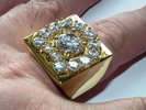 Luxury Elvis crystal aloha horse shoe ring in 18 gold plate factory 2nd 10-W