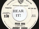 Johnny Zorro SURF RAB 45 (Warner Bros. 5111 INSTRO PROMO) Road Hog/Coesville  M-