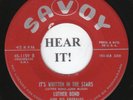 Luther Bond DOO WOP 45 (Savoy 1159) It's Written in the Stars/I Won't  M-