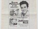 ELVIS PRESLEY - 100% GENUINE PRESS BOOK FOR JAILHOUSE ROCK
