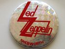 LED ZEPPELIN KNEBWORTH LARGE VINTAGE METAL PIN BADGE FROM THE 1970's PRISMATIC