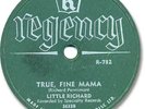 LITTLE RICHARD Rock'n Roll 78 RPM Record. True, Fine Mama / Ooh  My Soul