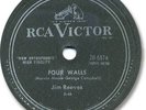 JIM REEVES Country 78 RPM Record. Four Walls