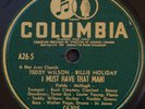 BILLIE HOLIDAY: I MUST HAVE THAT MAN / FOOLIN' MYSELF 78 C6205 E+