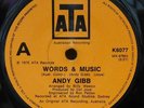 ANDY GIBB - WORDS AND MUSIC - 1975 NZ ATA RECORDS - BEE GEES - 45 -