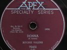 RITCHIE VALENS 78 Donna / La Bamba RARE CANADA ONLY EX Apex 76402