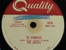 Rare THE CRESTS Doo Wop 16 Candles / Beside You 1959 Canada Quality 78 EX