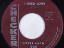 R&B Soul 45 LITTLE MACK I Need Love CHECKER HEAR