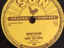 Jerry Lee Lewis Sun Records 78 288 Breathless/Down the Line