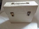 VINTAGE 12'' LP VINYL WHITE RECORD CASE, ROCK N ROLL,NORTHERN SOUL