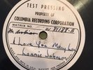 Columbia TEST PRESSING (shellac) LONNIE JOHNSON 1927  rpm EE+ UNISSUED only one