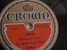 San Remo Dance Orchestra - 78rpm single 10-inch – Crown #3286 Adios