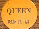 QUEEN ORIGINAL USA JAZZ 1978 CONCERT ACCESS PASS BUTTON BADGE + HALLOWEEN INVITE