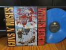 GUNS N' ROSES Appetite for Destruction UK RARE BLUE SMOKE GLITTER  COLORED LP