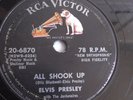 Elvis Presley - 78rpm single 10-inch – Victor #20-6870 All Shook Up