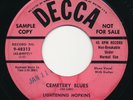 LIGHTENING HOPKINS Cemetery Blues / Highway DECCA Rare 45 Hear LIGHTNIN’