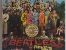 THE BEATLES Sgt. Pepper - UK Silver/Black Stereo LP + Cutouts - John Lennon