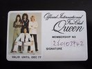 QUEEN  :  1976 UN-SIGNED OFFICIAL FAN CLUB MEMBERSHIP CARD - FREDDIE MERCURY