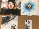 DEATH IN JUNE EURO CROSS Blue/White splatter LP 