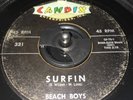 SUPER RARE BEACH BOYS (1st PRESSING) #331 CANDIX 45 SURFIN / LUAU PLAYS Ex+