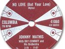 JOHNNY MATHIS Pop 78 RPM Record. No Love (but your Love)