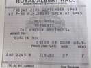 The Everly Brothers - UK Concert Ticket Stub 1983, Royal Albert Hall