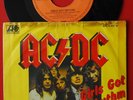 AC/DC GIRLS GOT RHYTHM / T.N.T.1979 DIFF BACK COVER RARE GERMAN 7“ PS
