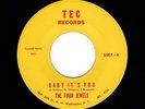 '64 Soul/R&B Girl Grp FOUR JEWELS Baby It's You/She's Wrong For You Baby M- HEAR
