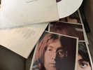BEATLES WHITE ALBUM,WHITE VINYL PURPLE LABEL CAPITOL COMPLETE w/INSERTS,4 PICS