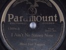 Blues 78 BLIND JOEL TAGGART I Ain't No Sinner Now PARAMOUNT HEAR