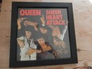 QUEEN - SHEER HEART ATTACK-ORIGINAL FRAMED CLASSIC ALBUM COVER / SLEEVE 1970's